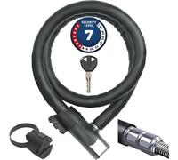 ABUS Antivol à câble blindé Steel-O-Flex Centuro 860 - avec support QuickSnap RBU - câble en acier avec blindage par douilles en acier - niveau de sécurité 7 - 85 cm, noir