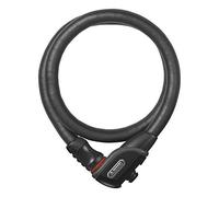 ABUS Antivol à câble blindé Steel-O-Flex Phantom 8960 - avec support magnétique TexFL - câble-antivol en acier avec gaine blindée en acier - niveau de sécurité 6-110 cm, noir