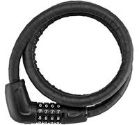ABUS Antivol à câble blindé Steel-O-Flex Tresorflex 6615C + support SCLL - Serrure à combinaison en câble d'acier avec blindage en douilles d'acier - Niveau de sécurité 5-120 cm, noir
