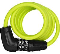 ABUS Antivol à câble spiralé Star 4508C/150 - serrure à combinaison en câble spiralé de 8 mm - niveau de sécurité 2 - vert