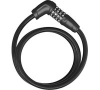 ABUS Câble antivol Tresor 6412C – Câble acier gainé, Serrure à combinaison réglable – Noir 120 cm