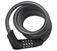 ABUS Antivol à câble Tresor 6512C/180 SCMU - Set d'antivols pour vélo avec support SCMU - pour les deux-roues bon marché ou comme deuxième antivol - 12 mm - Niveau de sécurité 4 - Noir
