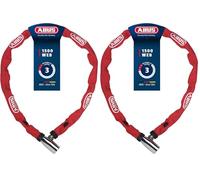 ABUS Antivol à chaîne 1500 Web - antivol vélo en Acier spécial - chaîne Ronde de 4 mm d'épaisseur - Niveau de sécurité 3 (Lot de 2)