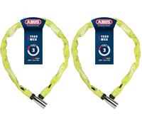 ABUS Antivol à chaîne 1500 Web - antivol vélo en Acier spécial - chaîne Ronde de 4 mm d'épaisseur - Niveau de sécurité 3 (Lot de 2)