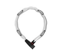 ABUS Antivol à chaîne Catena 6806K - Antivol léger pour vélo en acier trempé avec tube textile à la mode - Chaîne carrée avec niveau de sécurité 6 - 110 cm - gris réfléchissant