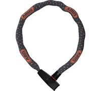 ABUS Antivol à chaîne Catena 6806K - Antivol vélo léger en acier trempé avec gaine textile à la mode - Chaîne carrée avec niveau de sécurité 6 - 85 cm - Gris avec motif éclair