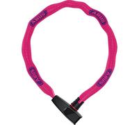 ABUS Antivol à chaîne Catena 6806K - Antivol vélo léger en acier trempé avec tube textile à la mode - Chaîne carrée avec niveau de sécurité 6 - 85 cm - Rose