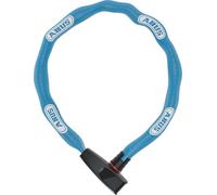ABUS Antivol à chaîne Catena 6806K - Antivol vélo léger en acier trempé avec tube textile à la mode - Chaîne carrée avec niveau de sécurité 6 - 85 cm - Bleu