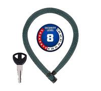 ABUS Antivol à chaîne IVERA Chain 7210 - Antivol vélo avec gaine en fibre synthétique IvyTex très flexible - Niveau de sécurité 8 - 110 cm - Bleu