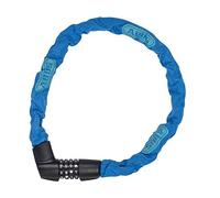 ABUS Antivol à chaîne Tresor 1385/75 Neon - serrure à combinaison en acier trempé - chaîne carrée de 6 mm d'épaisseur - niveau de sécurité 6 - 75 cm - bleu