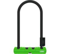 ABUS Antivol à étrier Ultra 410 + support d'antivol SH34 - antivol vélo à étrier rond - niveau de sécurité 8 - noir/vert - hauteur d'étrier 230 mm