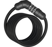 ABUS Antivol à câble spiralé Star 4508C/150 à combinaison 8 mm 1,5 m Noir