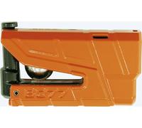 ABUS Antivol disque de frein Granit Detecto XPlus 8077 - Antivol moto avec alarme, clé lumineuse et cylindre XPlus - Niveau de sécurité 18 - Orange