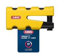 ABUS Bloque disque Granit Sledg 77 grip yellow - Antivol moto avec cylindre XPlus sécurisé et câble de rappel - Niveau de sécurité 17 - Jaune