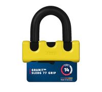 ABUS Antivol moto Power XS 67/105HB50 - Antivol en U avec câble de rappel et clé lumineuse - Niveau de sécurité 14 - Jaune