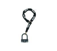 Abus - antivol moto u 58 + chaîne loop homologué sra 120 cm noir