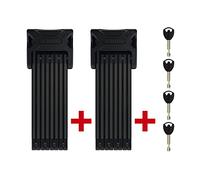 ABUS Antivol pliable Bordo 6000 - jeu de 2 avec support - antivol vélo en acier trempé - même combinaison - niveau de sécurité 10