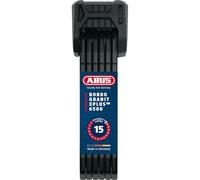 ABUS Antivol pliable Bordo Granit XPlus 6500 SH avec support - Antivol vélo en acier trempé - Niveau de sécurité 15-110 cm - Noir