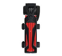 ABUS Antivol pliable Bordo Lite 6055C SH - avec support et code - serrure à combinaison extra-légère en acier spécial - niveau de sécurité 7 - 85 cm - rouge
