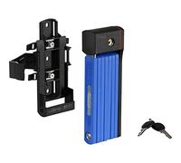 ABUS Antivol pliable Bordo uGrip 5700K SH avec support - Antivol vélo avec barreaux de 5 mm d'épaisseur - Niveau de sécurité 7-100 cm - Bleu