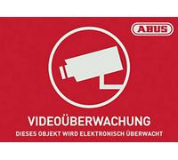 ABUS AU1420 Etiquette davertissement vidéosurveillance Langues allemand (l x H) 148 mm x 105 mm