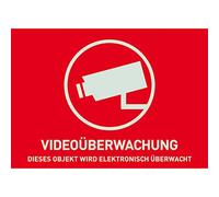 ABUS Autocollant d'avertissement de vidéosurveillance AU074052V sans logo 74 x 52,5 mm réfléchissant