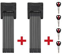 ABUS Bordo 6000 Twinset Antivol Pliable Noir 2 x 90 cm