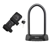 Abus Bordo Granit X-Plus Big 6500/110 + support SH Antivol pliable pour vélo Noir 110 cm & Antivol vélo 540 Granit X-Plus Antivol U, Noir/Gris, 11179, 30 cm