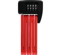 ABUS Antivol pliable Bordo Lite 6055C - avec code - serrure à combinaison extra-légère en acier spécial - niveau de sécurité 7 - 60 cm - rouge