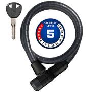 ABUS Câble-antivol blindé Steel-O-Flex Microflex 6615K - Câble-antivol en câble d'acier avec Blindage en Douilles d'acier - Niveau de sécurité 5