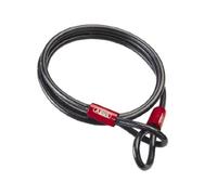 ABUS Câble en boucle Cobra 10/200 - Câble en acier gainé de plastique - 2 m de long, 10 mm d'épaisseur - Sécurité pour les accessoires de vélo et de moto - Noir, Black, 200 cm