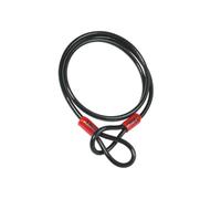 ABUS Câble en boucle Cobra 10 - Câble en acier gainé de plastique - Sécurité pour les accessoires de vélo et de moto - 2,2 mètres de long, 10 mm d'épaisseur, noir