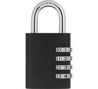 ABUS Cadenas 158KC/45 AP050 - Serrure à broche avec code chiffré ou fonction clé - avec boîtier en zinc moulé sous pression - Niveau de sécurité 5 - Noir