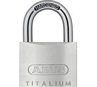 ABUS Cadenas 54TI/25 TITALIUM - Lot de 2 - Cadenas léger en aluminium avec anse en acier trempé - Double verrouillage de l'anse - Niveau de sécurité 3