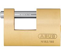 ABUS Cadenas 82/90 en laiton - Cadenas monobloc pour grilles à enroulement, distributeurs automatiques, conteneurs, etc. - Goupille de verrouillage en acier trempé - Niveau de sécurité 7