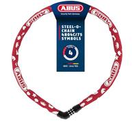 ABUS Antivol à chaîne Steel-O-Chain 4804C Symbols, à combinaison 75 cm rouge niveau 3
