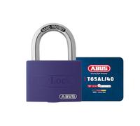 ABUS Cadenas T65AL/40 myLOCK – inscriptible, à broche, corps alu massif, Séc. ABUS 5 – Violet