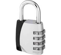 ABUS Cadenas à Code 155/40 - Combinaison 4 Chiffres, Zinc Moulé | Chaîne visible 270 mm, support intégré, sans clé - pour portes d'entrée et d'appartement, gauche et droite