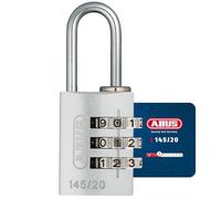 ABUS Cadenas à combinaison 145/20 – Aluminium argent – Code réglable – Niveau sécurité 3