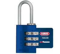 ABUS Cadenas à combinaison 145/20 bleu - Cadenas pour valises, casiers et autres. - Cadenas en aluminium - code numérique réglable individuellement - niveau de sécurité 3 ABUS