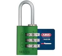 ABUS Cadenas à combinaison 145/20 Vert - Cadenas pour valises, casiers et bien plus encore. - Cadenas en aluminium - code numérique réglable individuellement - niveau de sécurité 3 ABUS