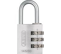 ABUS Cadenas à combinaison 145/30 argent - Cadenas pour valises, casiers et bien d'autres choses encore. - Cadenas en aluminium - code numérique réglable individuellement - niveau de sécurité 3 ABUS