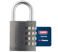 ABUS Cadenas à combinaison 145/40 Titanium - Cadenas pour valises, casiers et bien plus encore. - Cadenas en aluminium - code numérique réglable individuellement - niveau de sécurité ABUS 4