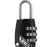 ABUS Cadenas à combinaison 155/20, boîtier en zinc moulé sous pression, code réglable individuellement, pour valises et casiers - niveau de sécurité ABUS 3, noir