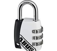 ABUS Cadenas à combinaison 155/30 – boîtier zinc moulé, code réglable, valises/casiers – blanc/noir