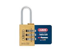 ABUS Cadenas à combinaison 165/20 – laiton, code réglable, pour valises/casiers – Sécurité 3
