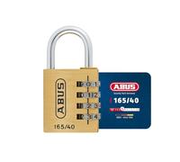 ABUS Cadenas à combinaison 165/40 - Cadenas en laiton - avec code à combinaison réglable individuellement - Cadenas pour valises/casiers - Niveau de sécurité ABUS 4