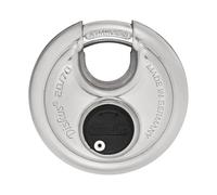 ABUS Cadenas Diskus 20/70 – résistant aux intempéries, soudage Diskus, niveau sécurité 9 – Argenté