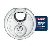 ABUS Cadenas Diskus 23/70 - résistant aux intempéries pour le jardin - avec technologie de soudage Diskus pour une meilleure protection contre l'effraction - Niveau de sécurité ABUS 7 - Argenté