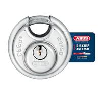 ABUS Cadenas Diskus 24IB/50 – acier inoxydable, protection 360°, niveau sécurité 7 – Argent